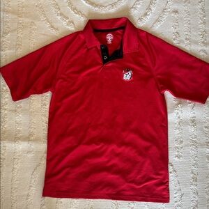 Georgia Bulldogs UGA Red and Black Polo Shirt Golf Shirt
